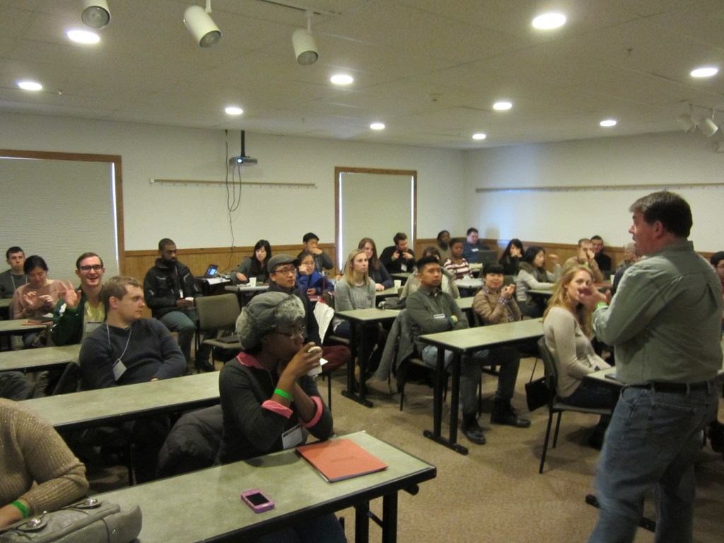 Mike Schutt, the national director for the Christian Legal Society's student ministries, leading a breakout session for Christian law students on being faithful in legal practice and in the legal academy. The NYU CLF students were blessed and challenged by Mike's message and our student leaders are currently reading his book Redeeming Law: Christian Calling and the Legal Profession (InterVarsity Press, 2007).