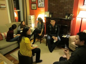 Alissa and I hosting several grad students in our apartment. Hospitality is the heart of student ministry and Alissa is amazing at it.